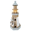 Meinposten Lighthouse Illuminated Wooden LED Decoration Maritime Anchor Beach Sea