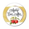 36 2.5-inch Apples Wedding or Anniversary Party Favor Stickers -