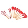 12 PCS Kitchen Cooking Utensils Set Ergonomic Wooden Handle Silicone