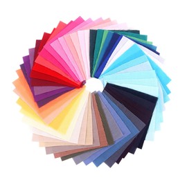 KONTONTY 50pcs Sewing Quilting Fabric Plain Fat Quarters Cotton Patchwork Fabric for DIY Projects Home Decor