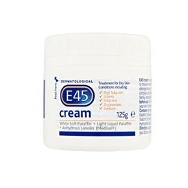 E45 Cream 125 g Moisturiser for Dry Skin and Sensitive Skin - Emollient Body Cream to Soothe Dry and Irritated Skin - Itchy Skin,Face Cream and Non-Greasy Hand Cream (Pack Of 2)