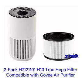 H7121101 Hepa Replacement Filter for Govee Air Purifier H7121, H13 HEPA, High-Efficiency Activated Carbon, Pre-Filter, 2 Pack