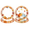 32pcs Thanksgiving Paper Plates Disposable Party Dinner Plates Autumn Pumpkin