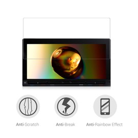 kwmobile Car Navigation Screen Protector Compatible with VW Golf 8 MK8 GTI GTD GTE (2020) - Transparent Tempered Glass Film for in-Dash Navigation Center Display Screen