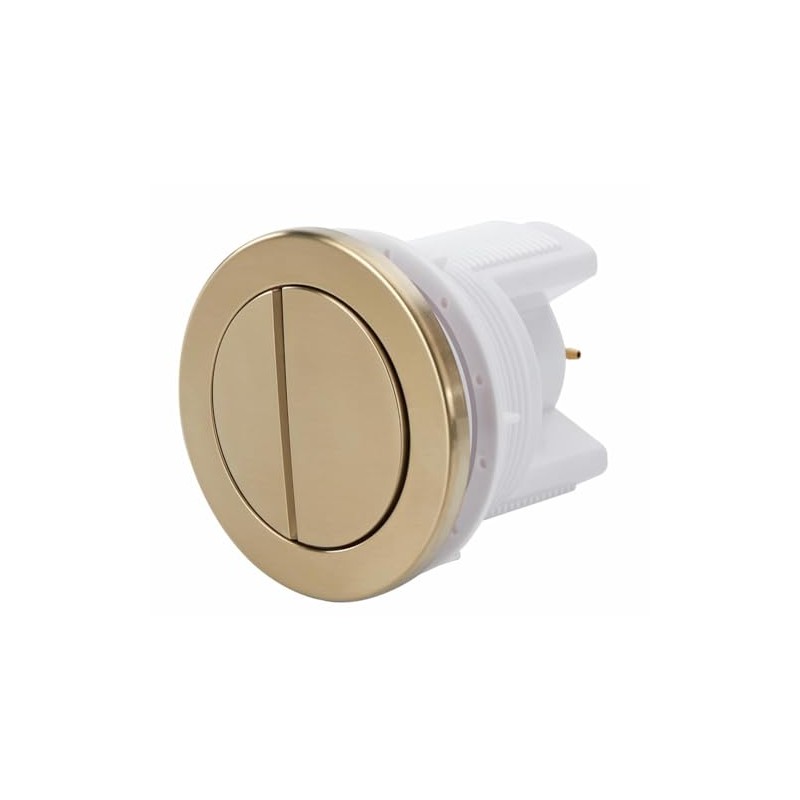 Housler® Brushed Brass Pneumatic Toilet Cistern Tank Dual Push Button