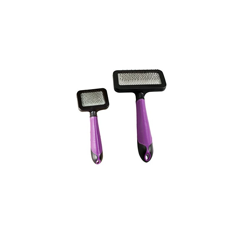 Karlie Flamingo Universal Brush with Handle for Cat – Purple/Black