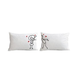 The Purple Tree Couple Pillow Cover (2 Pieces) - White