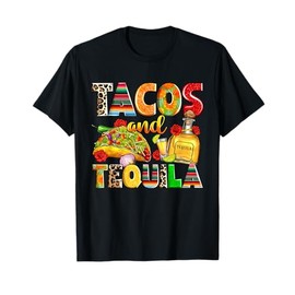 Tacos And Tequila Funny Drinking Taco Mexican Food Lover T-Shirt