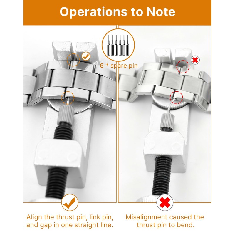EasyTime Watch Link Removal Kit: Professional Watch Strap Adjustment Tool