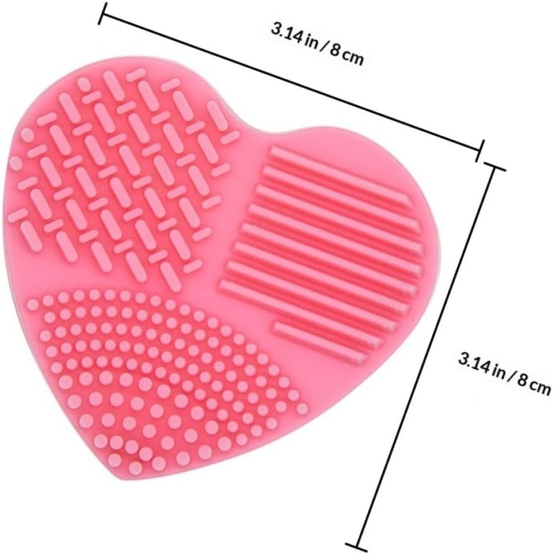 6piezas Alfombrilla Limpiadora De Brochas De Maquillaje Silicona Para Lavar