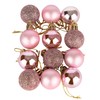 30mm/12Pcs Christmas Baubles Shatterproof Pale Pink, Christmas Tree Decorations Ball