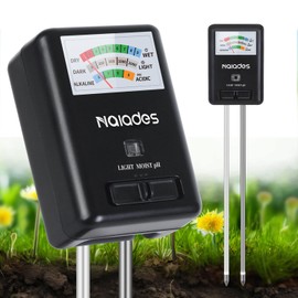 3-in-1 Soil Moisture Meter Light and PH Tester for Indoor & Outdoor House Plants, Garden, Lawn, Farm (No Battery Needed)