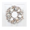 ANDALUCA Coastal Spring & Summer Seashell 20" Wreath Natural Preserved