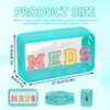 Iqimott - Bolsa de parches de felpilla transparente para medicamentos,