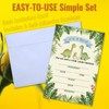 WENFLY Dinosaur Baby Shower Invitations Card, Party Invitations Kit with