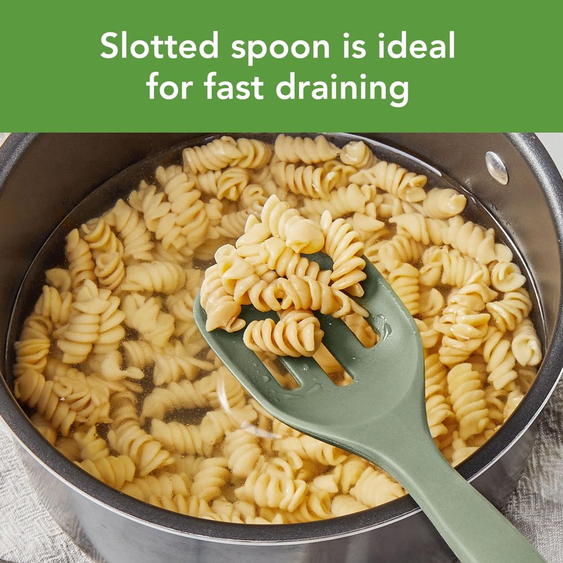 Tovolo Elements Silicone Spoon Set of 2 Mixing and Slotted
