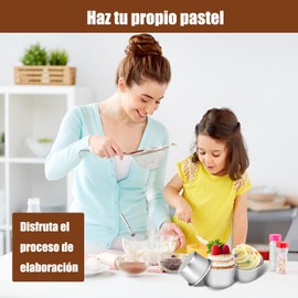Mini molde para pasteles, 10 moldes redondos aluminio para pasteles de 2 pulgadas, con fondo extraíble, para hornear pasteles, mini pasteles, queso postres, para horno y lavavajillas