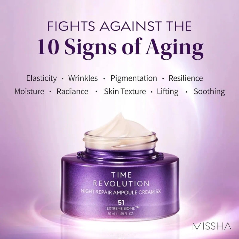 Missha Time Revolution Night Repair Cream Día/noche