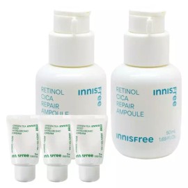 Innisfree 이니스프리 레티놀 시카 흔적 앰플 대용량 50ml+50ml+히알루론산15mlx3개 Innisfree Retinol Sicha Scars Ampoule Large Capacity 50ml+50ml+Hyaluronic Acid 15ml x 3
