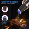 Gravity Electric Salt and Pepper Grinder Set with LED Light