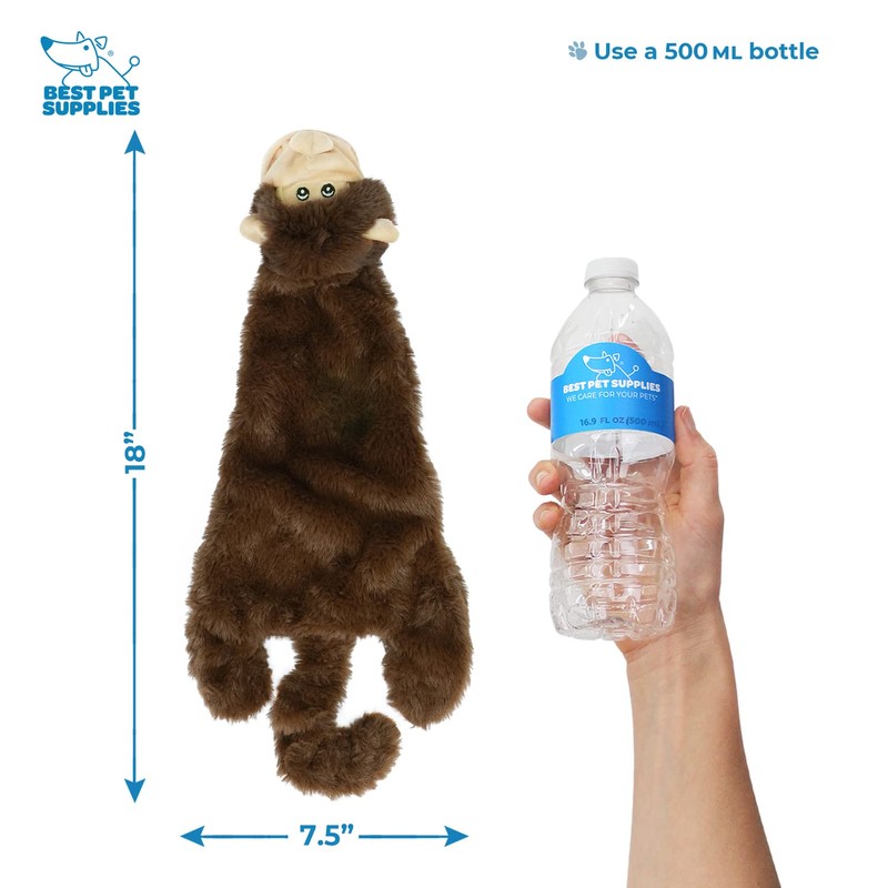 Best Pet Supplies 2-in-1 Stuffless Squeaky Dog Toys with Soft,