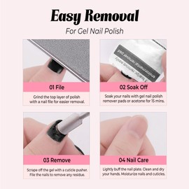 CLAVUZ Pink Semi-Permanent Nail Polish, 4 Colors Pink Glitter Mauve Plum Red, UV Soak-Off, for Female Nail Art DIY Salon Manicure, 10ML