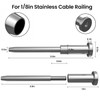 50 Pack 1/8" Invisible Cable Railing Hardware Kit, T316 Stainless