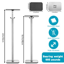 2 Pack Undermount Sink Brackets Adjustable, Stainless Steel Sink Support Legs, Installation and Repair Kit System for Kitchen, Bathroom (18-22inches)