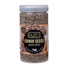 J J Crunch N Munch Cumin Seeds Whole (Jeera) Spice, 180g, All Natural, Gluten Free, NON-GMO, Vegan, Indian Origin