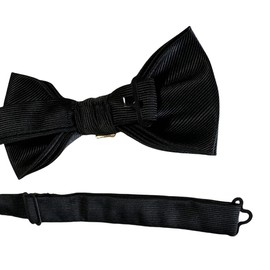 szzqdzsw Men Noble Striped Pre-tied Crystal Bowtie Rhinestone Adjustable Bow Tie With Box (Black)