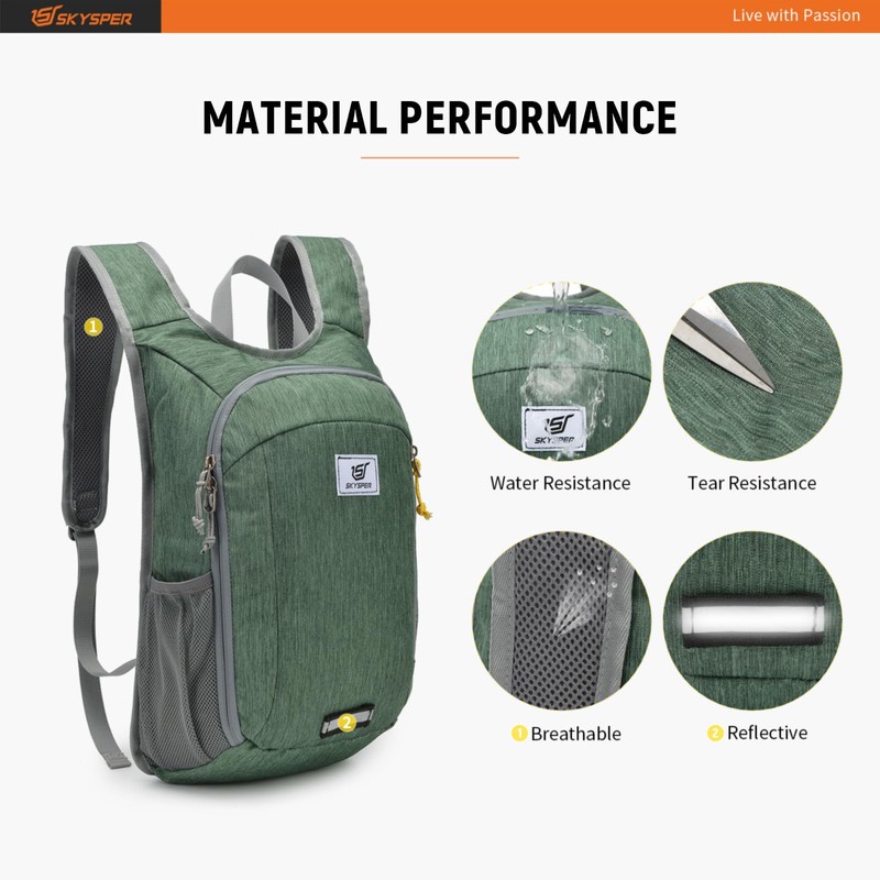 SKYSPER Small Daypack 10L/15L/20L Hiking Backpack Packable Lightweight Travel Day