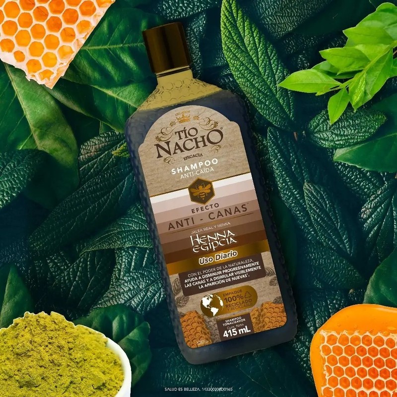 Tio Nacho Shampoo Tonalizador Anti-canas Y Anti-caída 415 Ml