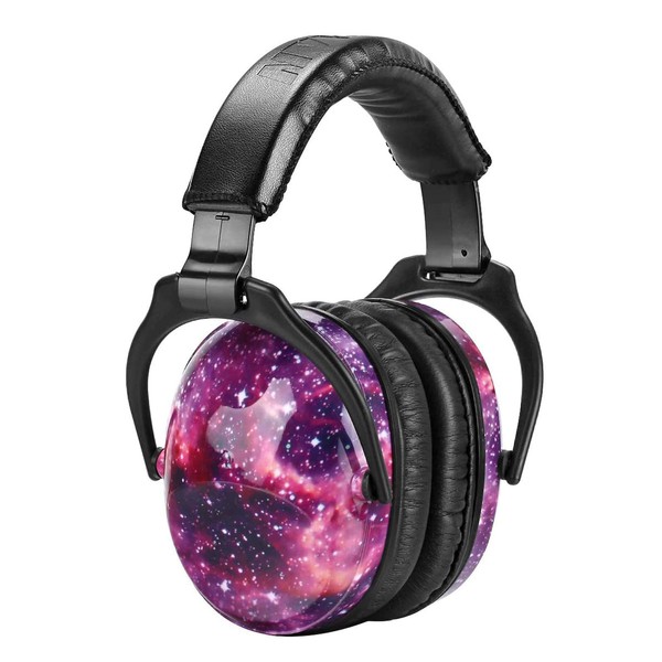 ZOHAN EM030 Kids Ear Protection Safety Ear Muffs for Concerts, Fireworks, Air Shows, Upgraded Adjustable Noise Reduction Hearing Protectors for Children Have Sensory Issues - Nebula Print