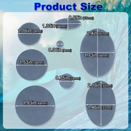 Pndeyo 16pcs Puffer Down Jacket Patches, Self-Adhesive Nylon Fabric Repair Patch, Waterproof Round Oval Stick on Tape for Coat Clothing Tent Sleeping Bags Ski Pants Holes Repairing- Gray