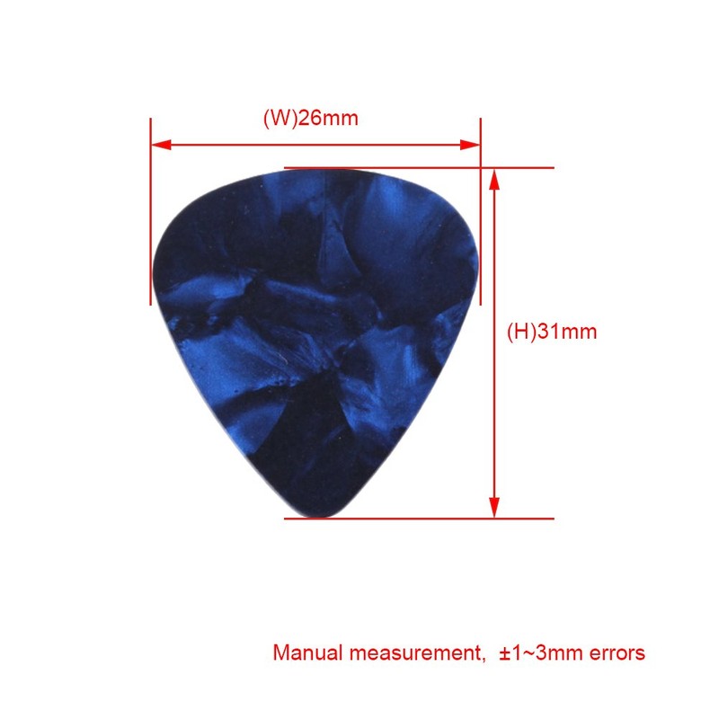 Yibuy Multicolor 1 Set of 50 Celluloid Guitar Picks 0.46mm