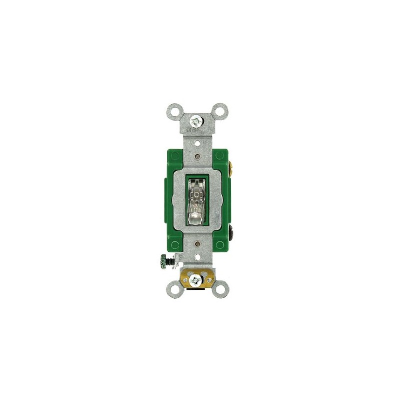 Leviton 30 Amp, 120 Volt, Toggle Pilot Light, Illuminated On,
