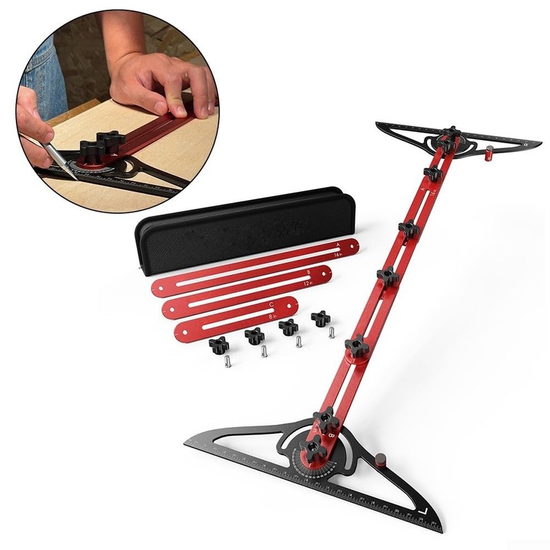 Stair Tread Template Tool,Solid Stair Tread Gauge,Shelf Layout Tool &