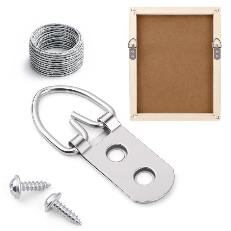 GCXIXPY D Ring Picture Hanging Kit with Screws Kit, 30