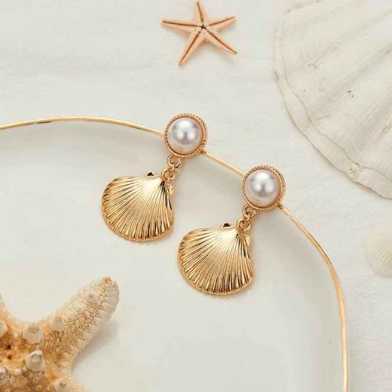 Unbranded Dangle Earrings Gold Paved Earrings Shell Earring,Bohemi