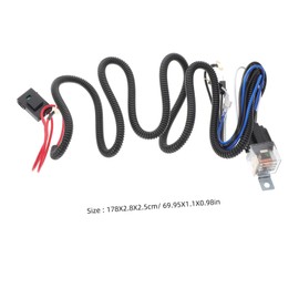 Mikinona 1 Set Car Horn Wiring Harness Kit Compatibility Stylish Grille Mount Easy Installation Functional Design for Various Vehicle Models ATV Utv Horn Relay