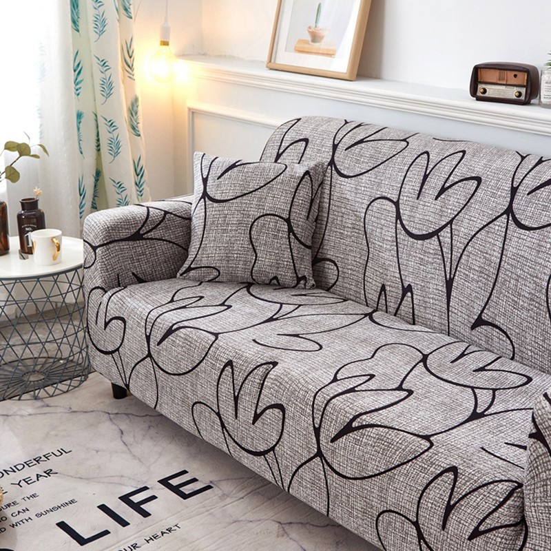 Non‑slip Elastic Printing Dustproof Slipcover Sofa Cover Cushion Cover (For