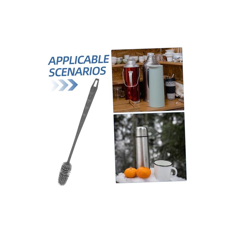 INOOMP 3 Piezas Cepillo para Botellas de Silicona con Mango