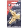 Spear & Jackson BWF14 3/4" 2 Way Brass Tap Connector,