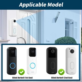 All-new Blink Doorbell Corner Mount, Adjustable Angle (15/30/45 Degrees) Mount Kit for Blink Video Doorbell (1st and 2nd Gen), Wider Viewing Range Blink Wedge Mount, (White)