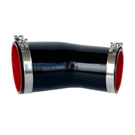4" to 4.5"(102-114mm) Reducer 45° Elbow Coupler Silicone Hose With Stainless Steel T-Bolt Clamp - High-Temp 4-Ply Reinforced Design for Automotive Turbo/Intercooler/Intake Piping/Industrial Hydraulic