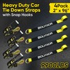 Bolvixor 4 Pack Car Tie Down Straps for Trailers -