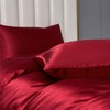 Gezu Duvet Cover 200 x 200 cm, Satin Bordeaux Red