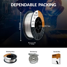 (3 Pack) PGN Flux Core Welding Wire - E71T-11 .030 Inch, 10 Pound Spool - Gasless Mild Steel MIG Welding Wire with Low Splatter - For All Position Arc Welding