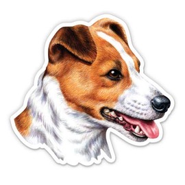 Jack Russell - 3" Vinyl Sticker - for Car Laptop I-Pad Phone Helmet Hard Hat - Waterproof Decal