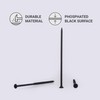 (Pack of 90) Black Phosphate Carbon Steel 4.8 x 120mm